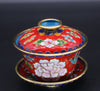 Chinese Cloisonné｜Tea Bowl with Lid (Gaiwan)